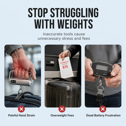 🧳 50 % RABATT NU! ⚖️ Digital handhållen bagagevåg – mät upp till 60 kg, kompakt & bakbelyst display – undvik överviktsavgifter ✨