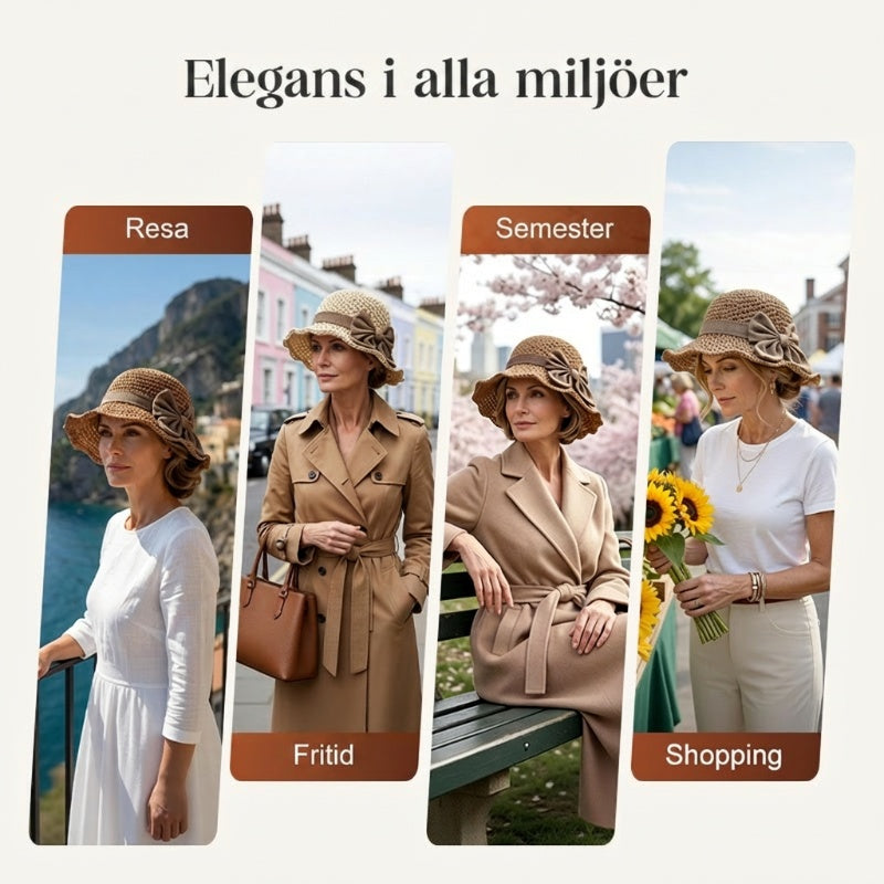 🏖️👒Stråhatt Med Retrobåge - Hopfällbar Och Andningsbar Resa