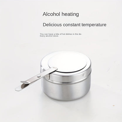 Varmfack i rostfritt stål, 5 liter med bränsleställ, matvärmare i guld för fester