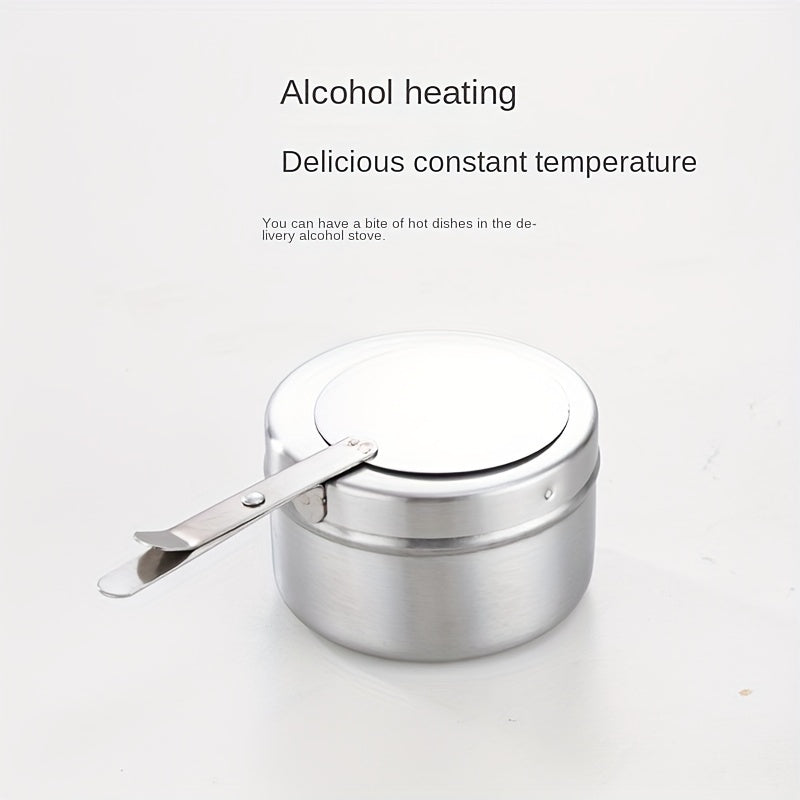 Varmfack i rostfritt stål, 5 liter med bränsleställ, matvärmare i guld för fester