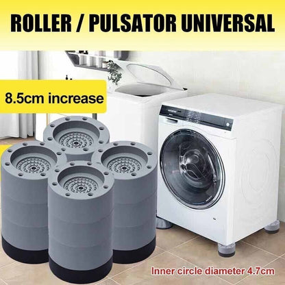 🏡 KÖP 2 FÅ 3! ✨ Ljuddämpande tvättmaskinsfötter - 4-pack av gummi med stabiliserande bas för tyst drift och golvskydd 🔇🧼