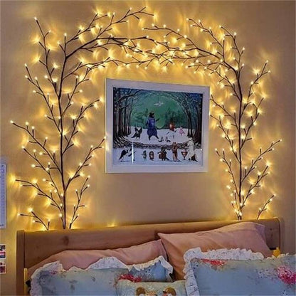 🌿 50% RABATT! 💡 LED-ljusslinga i rankdesign – 144 LEDs, 2,3 m, dimbar & IP55 – Perfekt för trädgård, balkong, rum & fester ✨
