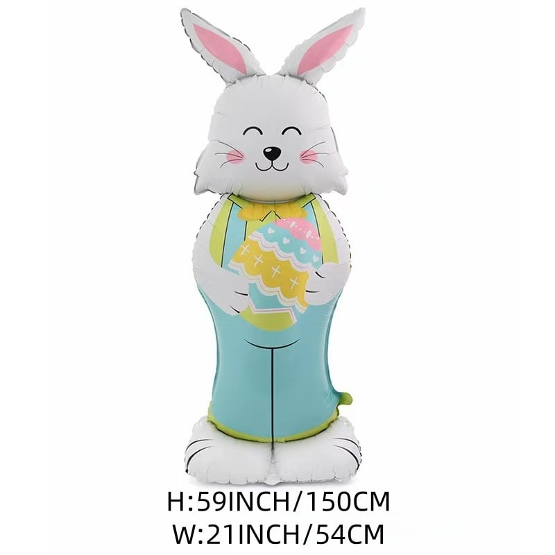 🐰🎉3 gigantiska 3D-stående kaninballonger – Självstående festlig glädje