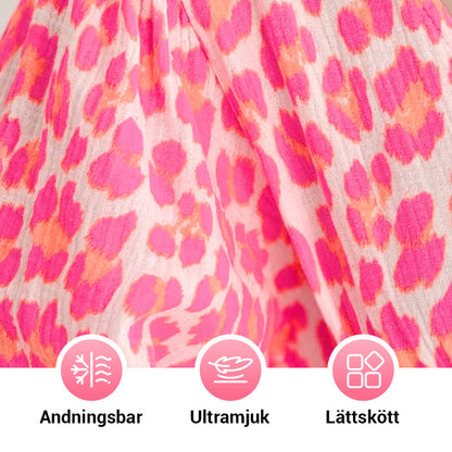 🔥V-ringad klänning med tryck för kvinnor