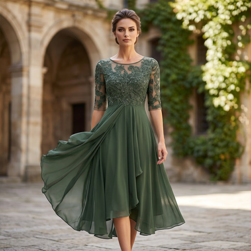 💖NYTT ARRIVAL BEGRÄNSAD TID ERBJUDANDE💖Elegant broderi Cocktail Flowy Klänning