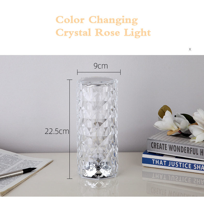 🎁Begränsad tid 50 % rabatt💥🎁Touch Rose Crystal Lamp