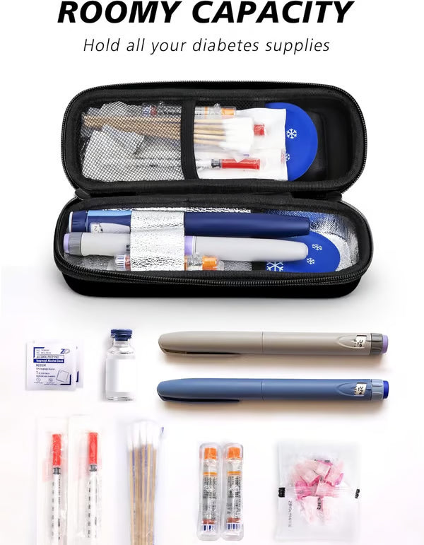 🔥💙 50% RABATT NU! Resekylväska med temperaturdisplay för säker medicinförvaring ✨