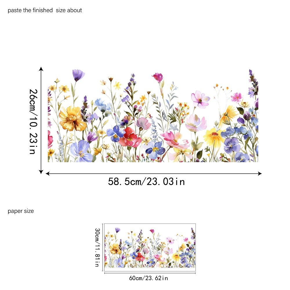 ✨SISTA DAGEN REA 50 % RABATT!💐Färgglad blomsterbukett fönsterdekal🖼️