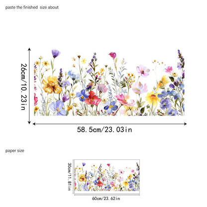 ✨SISTA DAGEN REA 50 % RABATT!💐Färgglad blomsterbukett fönsterdekal🖼️