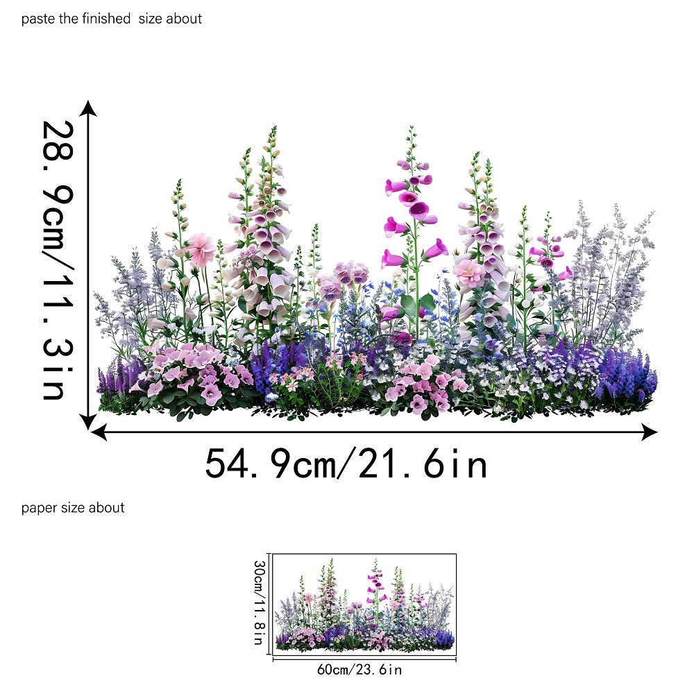 ✨SISTA DAGEN REA 50 % RABATT!💐Färgglad blomsterbukett fönsterdekal🖼️