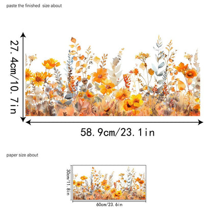 ✨SISTA DAGEN REA 50 % RABATT!💐Färgglad blomsterbukett fönsterdekal🖼️