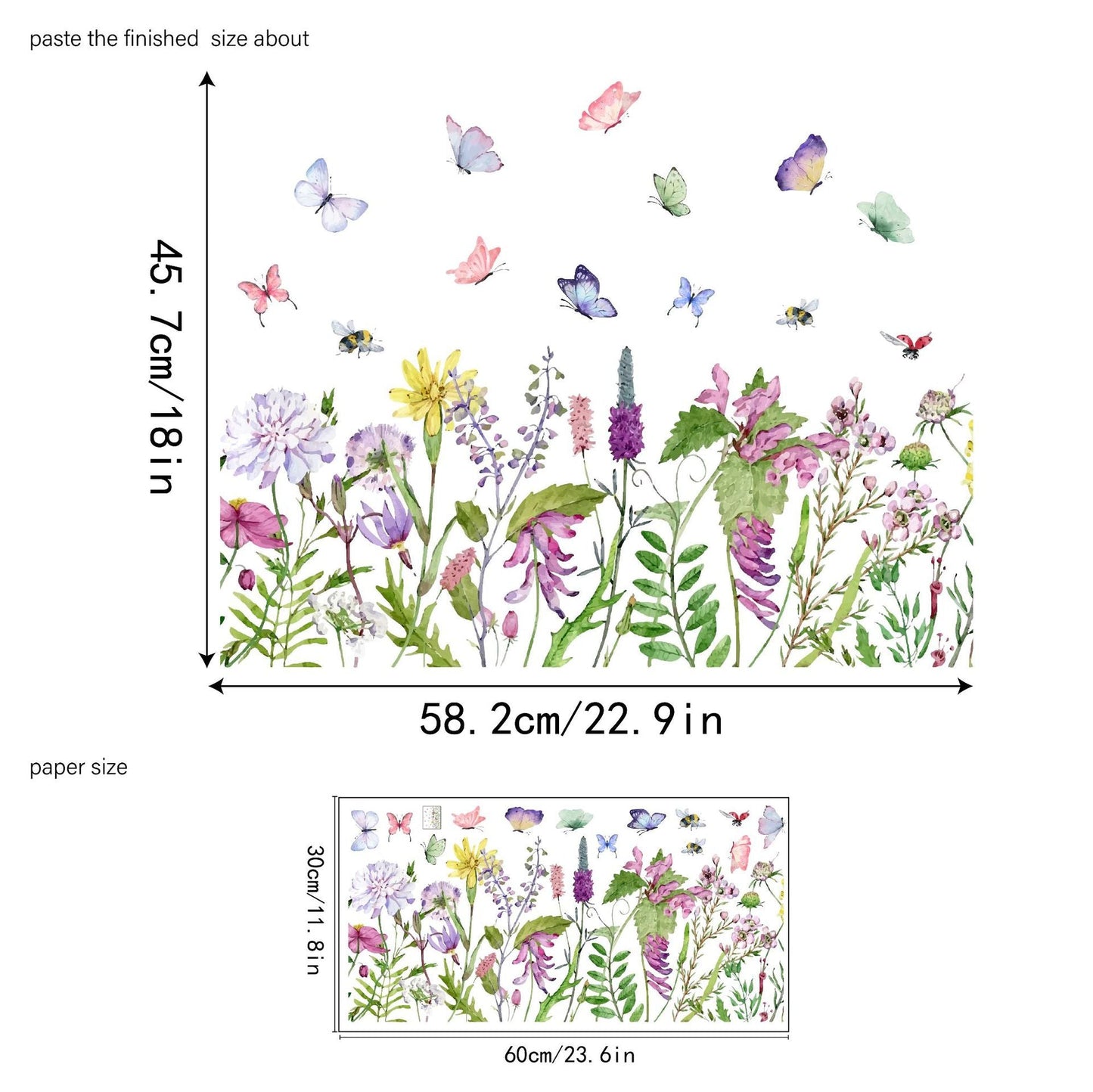 ✨SISTA DAGEN REA 50 % RABATT!💐Färgglad blomsterbukett fönsterdekal🖼️