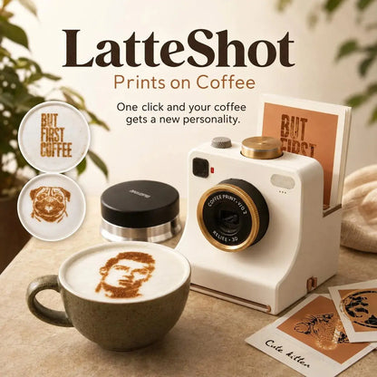 🔥 Retro kaffekonstkamera – Mekanisk latte-schablonpress