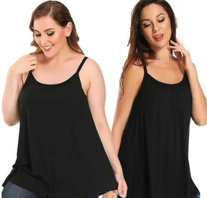 🔥Lös Passform Tanktop med Inbyggd BH