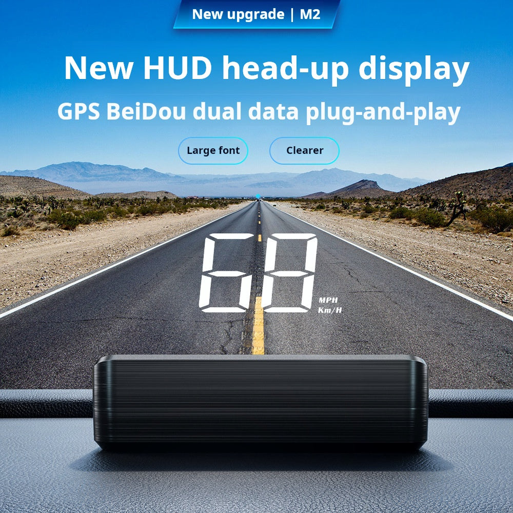 🚗 50% RABATT NU! Head-Up Display (HUD) med GPS – exakt hastighet i km/h– digital hastighetsmätare, kompass & överhastighetslarm – plug & play för alla fordon 📊✨