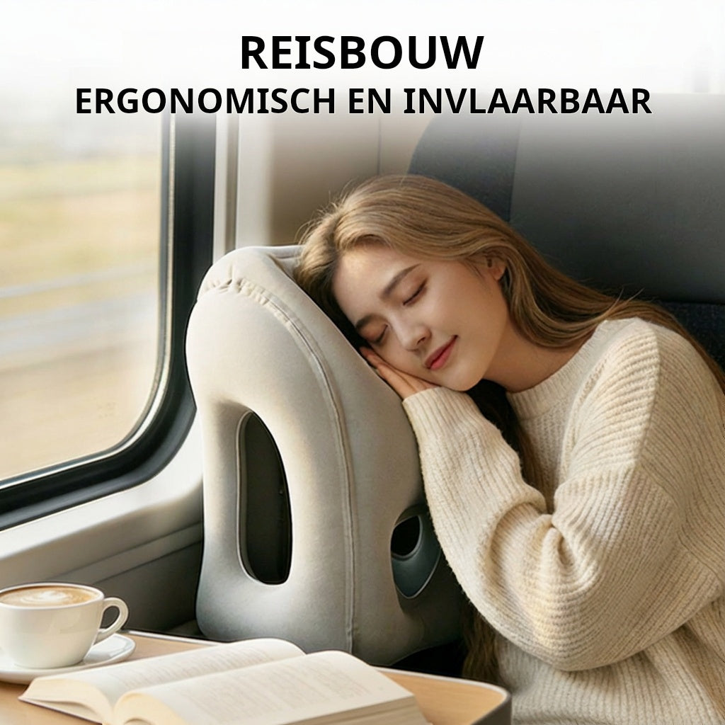 📢📢50% RABATT NU!! ⏰ Bärbar, uppblåsbar, ergonomisk resekudde: njut av en bekväm natts sömn när som helst, var som helst 🧳💤