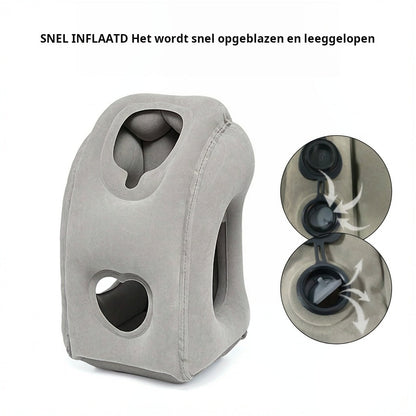 📢📢50% RABATT NU!! ⏰ Bärbar, uppblåsbar, ergonomisk resekudde: njut av en bekväm natts sömn när som helst, var som helst 🧳💤