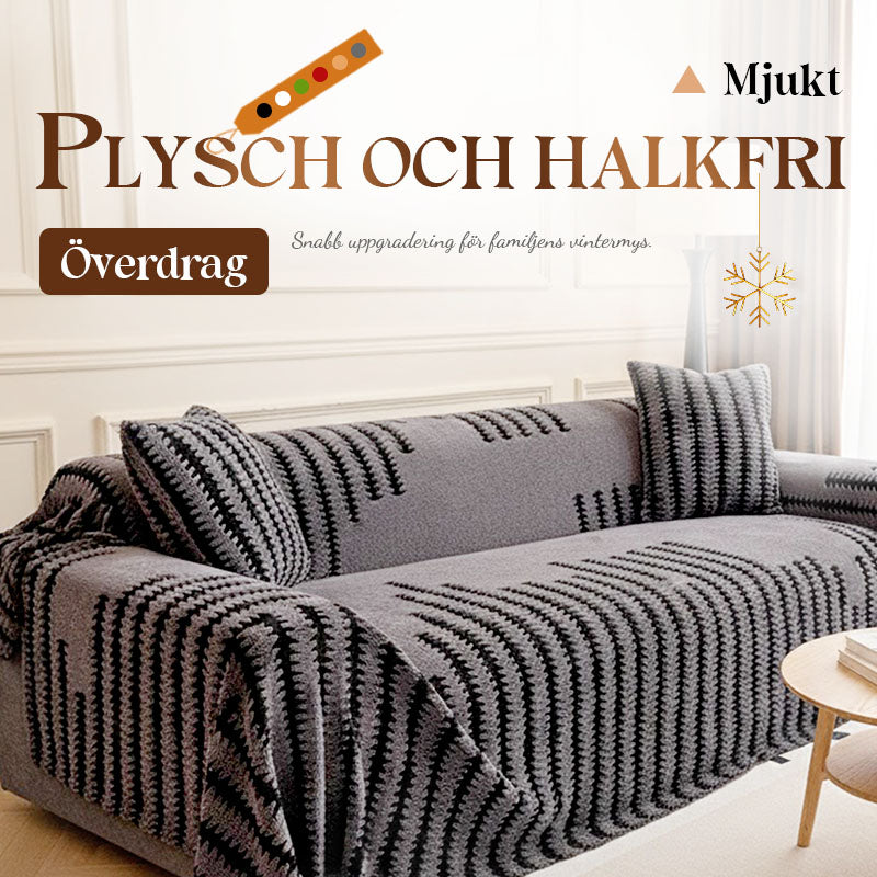 🛋️🧸 Mjuka, halkfria sofföverdrag i plysch - Hudvänliga, husdjursvänliga och lättskötta (olika storlekar och färger)!