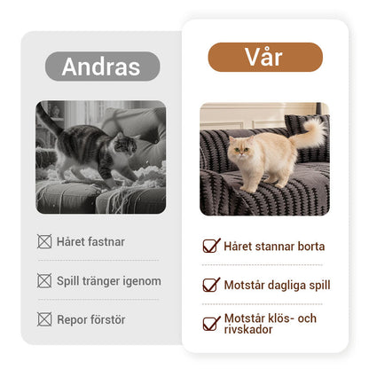 🛋️🧸 Mjuka, halkfria sofföverdrag i plysch - Hudvänliga, husdjursvänliga och lättskötta (olika storlekar och färger)!