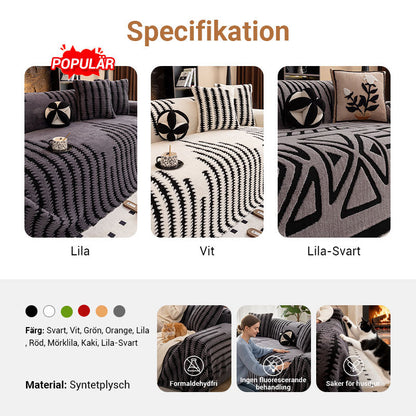 🛋️  ✨ Mjukt Plysch Sofföverdrag - Tjock & Slitstark med Elastiska Kanter för Skydd och Komfort 🏠🌟