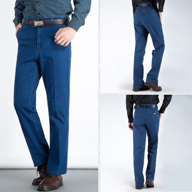 🔥Säsongskampanj 49% OFF🔥Jeans med hög midja och rak skärning för män