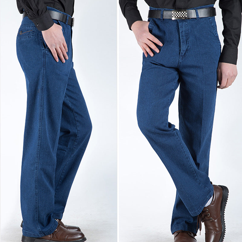 🔥Säsongskampanj 49% OFF🔥Jeans med hög midja och rak skärning för män