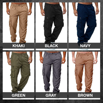 🌲👖 Hållbara friluftsbyxor med elastisk midja och fickor