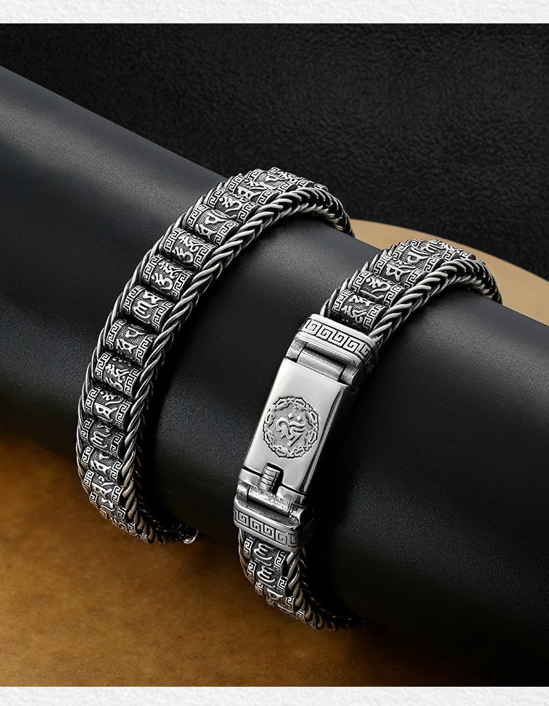 💎 50% RABATT! 💎 Tibetanskt bönehjulsarmband – 925 sterlingsilver, lyckobringare och alla hjärtans dag-present