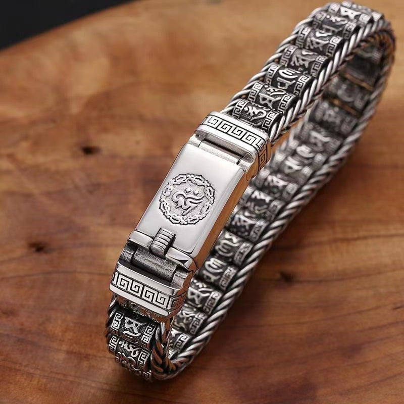 💎 50% RABATT! 💎 Tibetanskt bönehjulsarmband – 925 sterlingsilver, lyckobringare och alla hjärtans dag-present