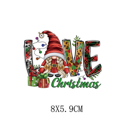 🎄 15 DELAR Julens Mysterie DTF-Transferpaket för Festliga DIY-kreationer