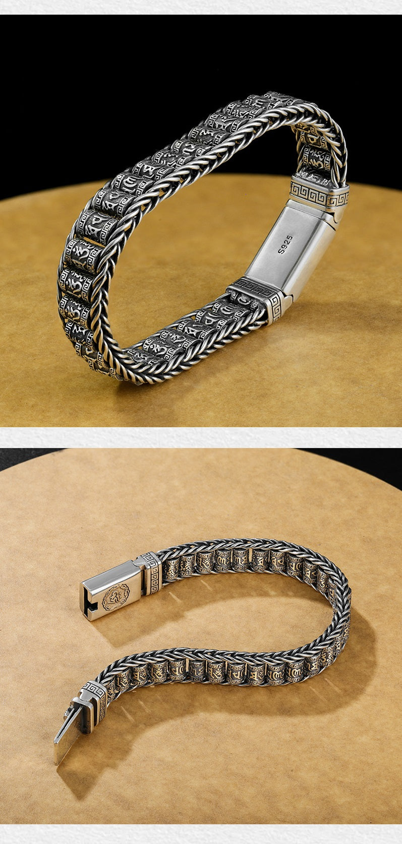 💎 50% RABATT! 💎 Tibetanskt bönehjulsarmband – 925 sterlingsilver, lyckobringare och alla hjärtans dag-present