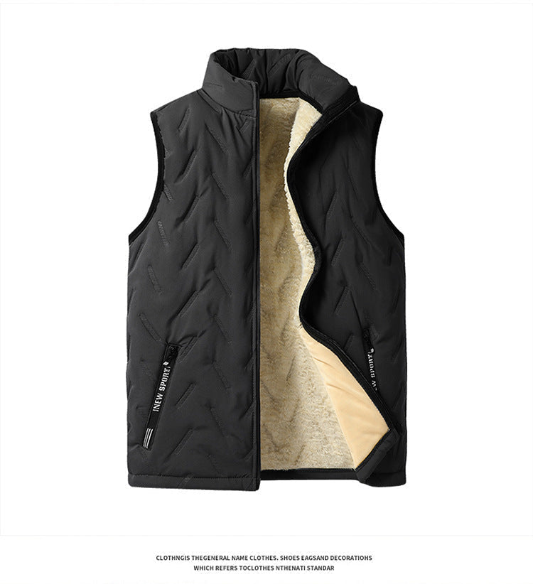 💖HOT SALE 50% RABATT✨️❄️Unisex vintervarm casual ärmlös quiltad väst med fleecefoder