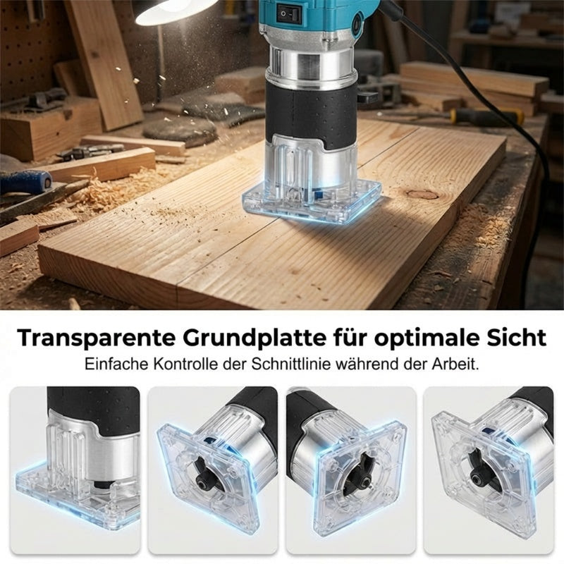 🛠️ Kraftfull 800 W träbearbetningsfräs 🎯 Komplett set med fräsar och kantfräsar