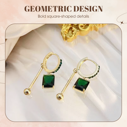 💎 BEGRÄNSAD TID 50% RABATT! ✨ Vintage Syntetisk Diamant Hängörhängen – Clip-On, Elegant Dangle ✨