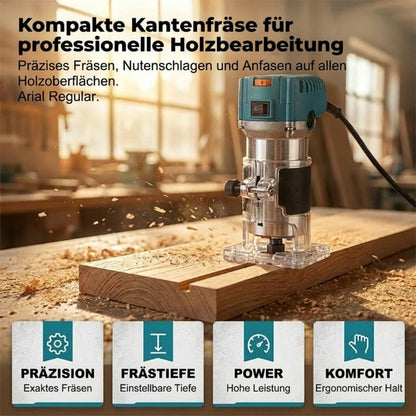 🛠️ Kraftfull 800 W träbearbetningsfräs 🎯 Komplett set med fräsar och kantfräsar