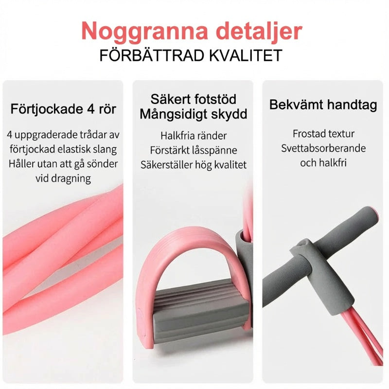 🎁Begränsad tid 50% rabatt⏳21 Fitness Resistance Bands-4 Tube Pedal Ankle Puller