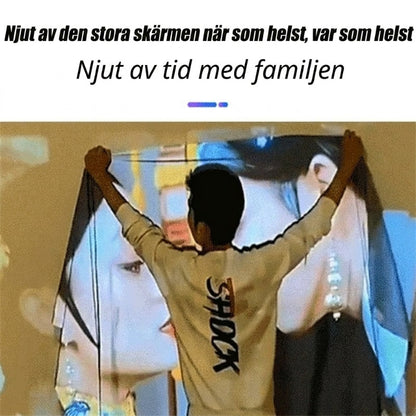Vikbar anti-veck bärbar projektor filmskärm för hemmabio med antibländning
