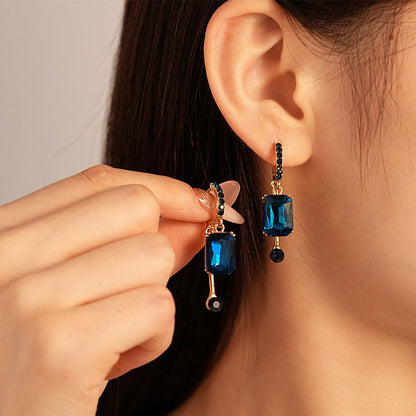 💎 BEGRÄNSAD TID 50% RABATT! ✨ Vintage Syntetisk Diamant Hängörhängen – Clip-On, Elegant Dangle ✨