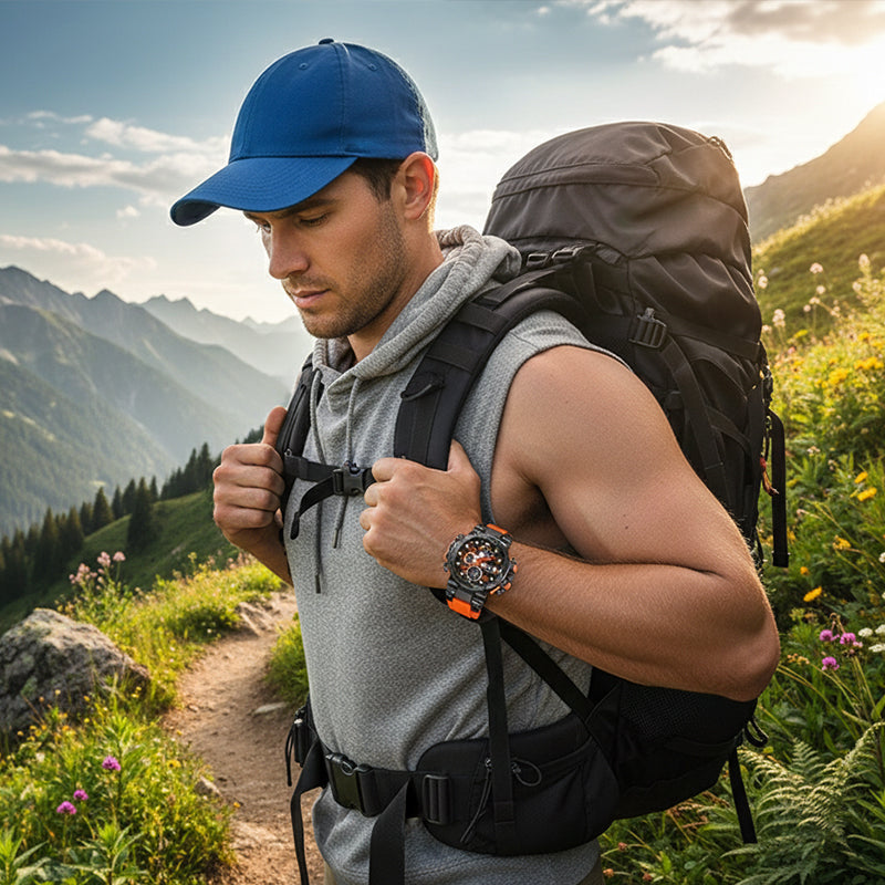 Multifunktionell LED-vattentät digital klocka