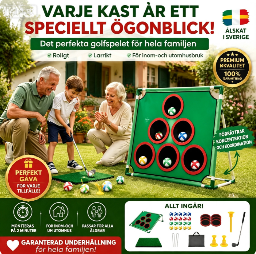 🔥Så länge lagret räcker 40 % rabatt!🎉Bärbart Golfmålspelsset för Barn