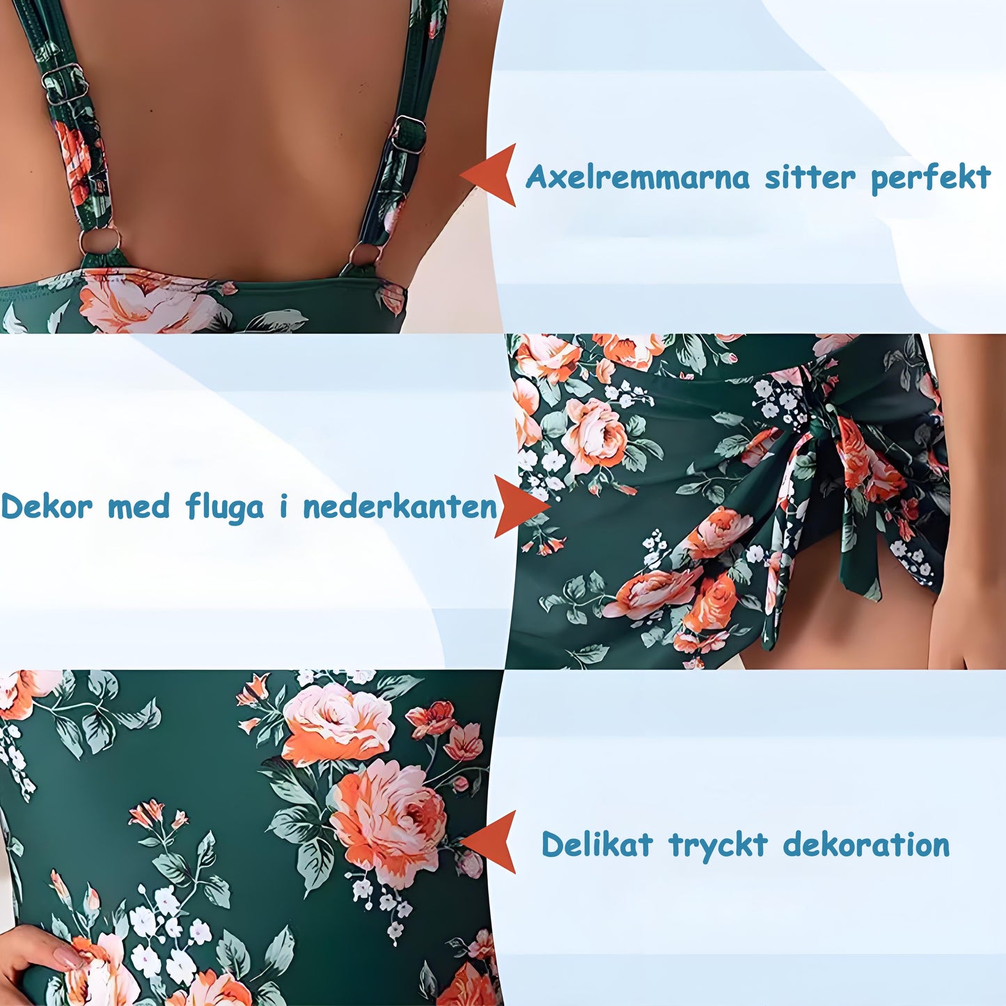 🏖️ 50% RABATT! 👙 Baddräkt för kvinnor med formande effekt och knytband