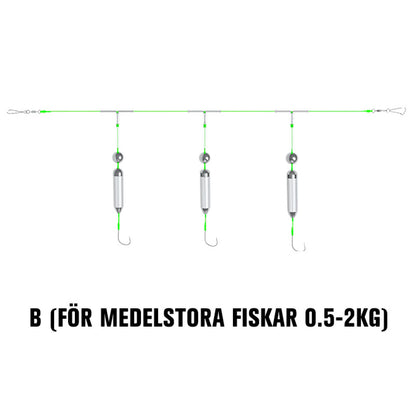 🔥3 Krokar Anti Drift Bottenfiske Rigg