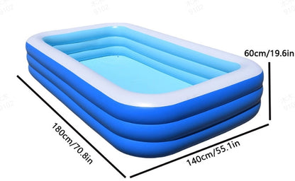 🌊 Hem Uppblåsbar simbassäng, gratis uppblåsbar pump, ⌛50% rabatt under en begränsad tid 💥