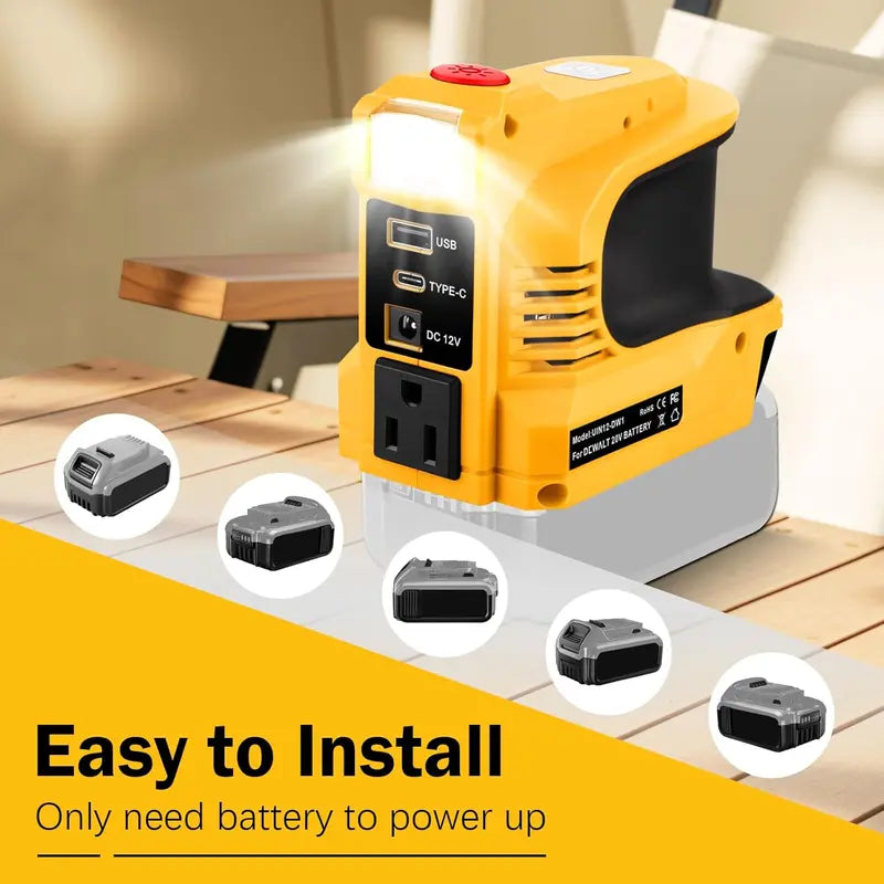 🔌🚗 Släpp lös kraften när som helst, var som helst! Kompakt DC/AC-växelriktare – perfekt för utomhusbruk, sommarstugor, husbilar och äventyr!