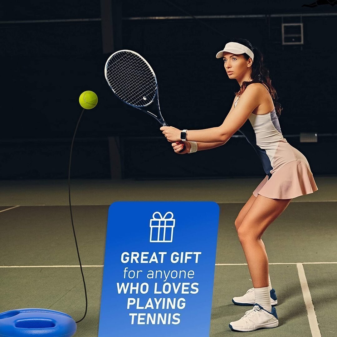 📢📢50% RABATT NU!! ⏰ Bärbar tennistränare | Stabil bas som fylls med sand eller vatten · Utrustad med upphängningssnöre · Lätt och smidig att ta med | Träning på egen hand · Utomhus i parken · Aktiviteter för hela familjen