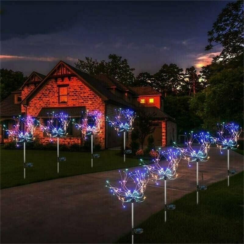 ✨Vattentät Solcellslampa – Fyrverkerieffekt, IP65 & 150 LED!✨