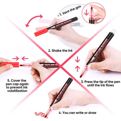 🎨🖌️Färgläggning Lightstick Graffiti Överstrykningspennor