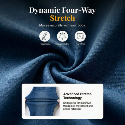 🔥🎁Nyhet 50 % RABATT🔥Casual-leggings i stretchig denim med hög midja och bakfickor