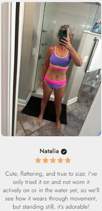 🔥🎁Nyhet 50 % RABATT🔥🌼 Färgblockerad Sportig 3-delars Bikiniset i Nylon – Högmidja med Magekontroll 👙