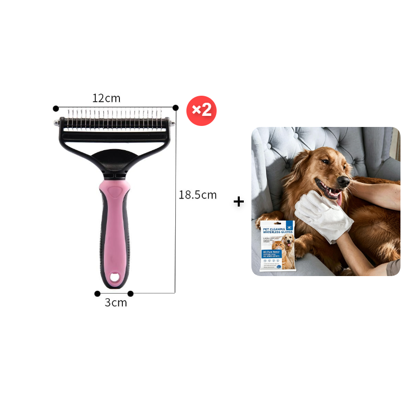 Professionellt verktyg för att ta bort löshår hos husdjur🛠️ (lämpligt för 🐱katter och 🐶hundar)